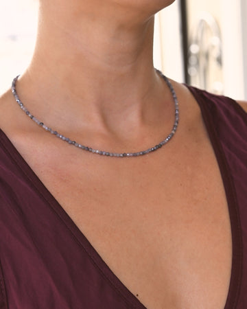 Tanzanite 3mm Necklace for sale at Crystals.com