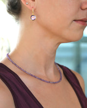 Amethyst Huggie Earrings