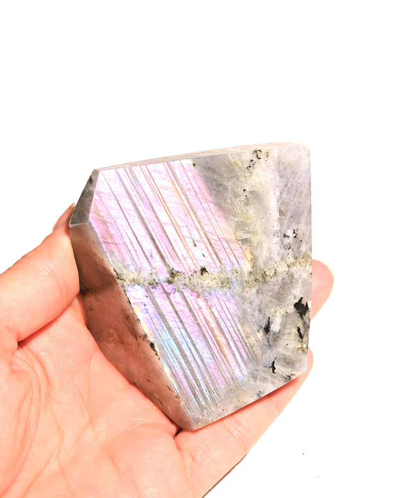 Purple Flash Labradorite Geometric 3in