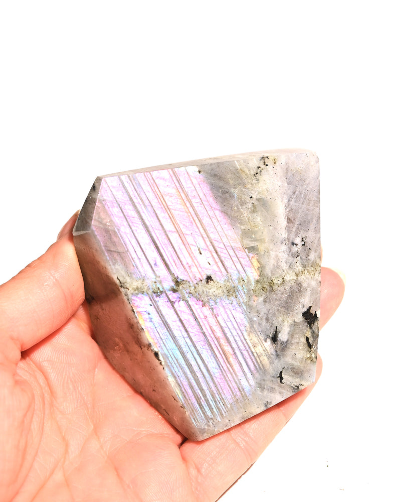 Purple Flash Labradorite Geometric 3in
