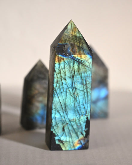 Labradorite Point — Labradorite crystal specimen