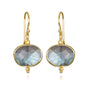 Labradorite Bezeled Drop Earrings