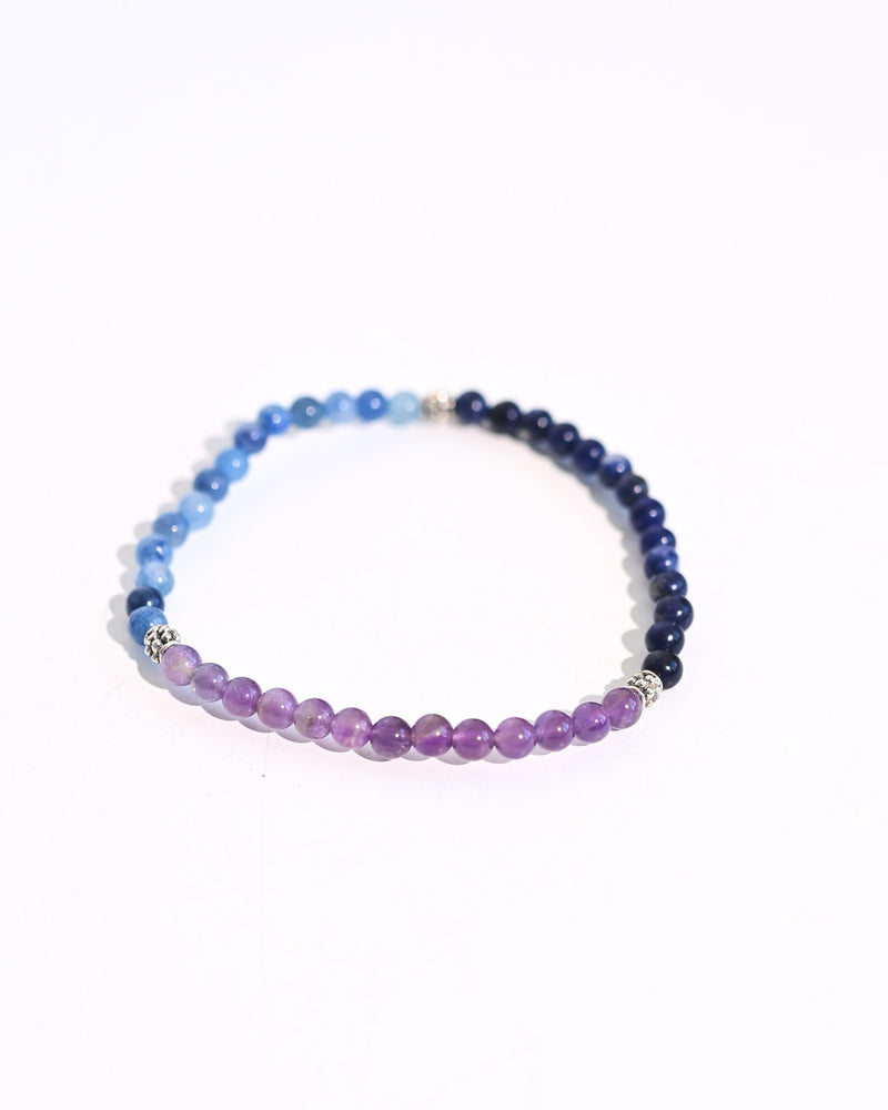 Lapis Lazuli + Amethyst Bracelet