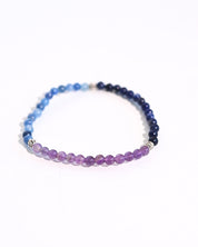 Lapis Lazuli and Amethyst Bracelet close up