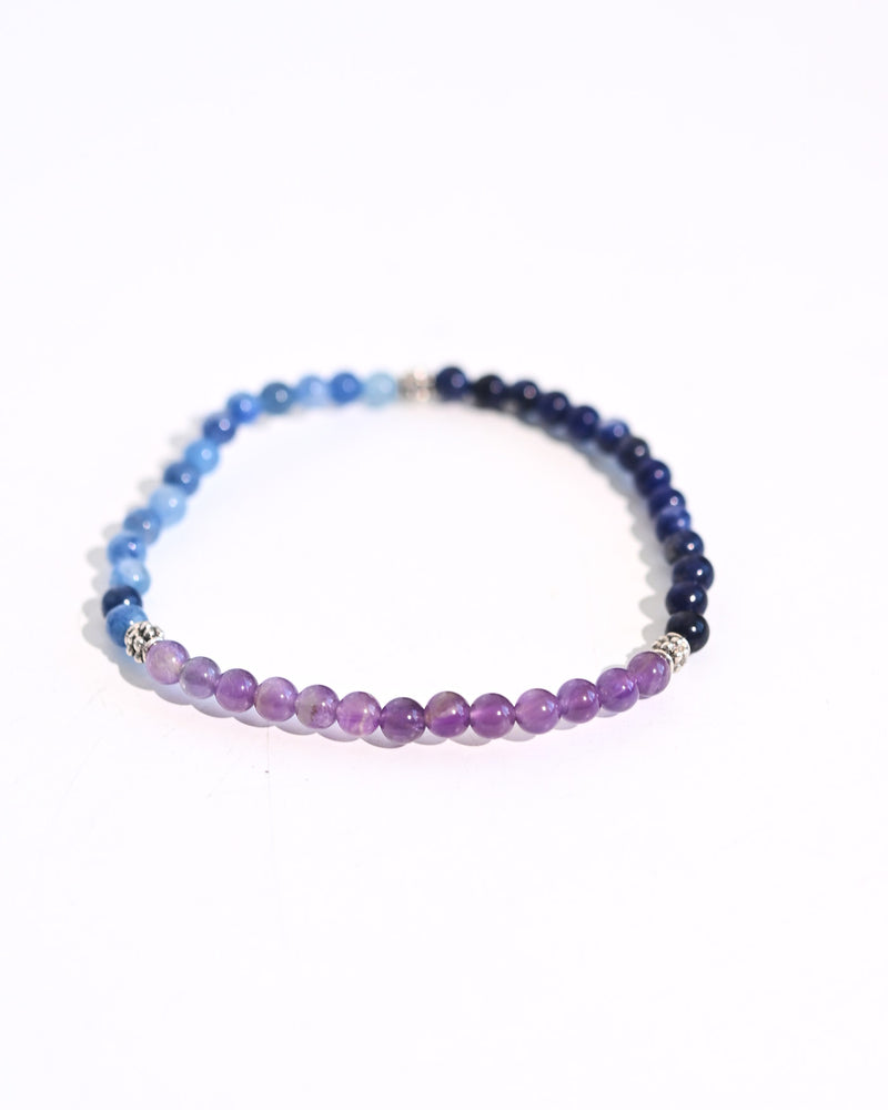 Lapis Lazuli + Amethyst Bracelet