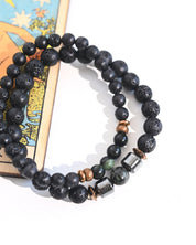 Lava Stone and Kambaba Jasper Bracelet alternate view
