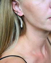 Lemurian Quartz Crystal Earrings