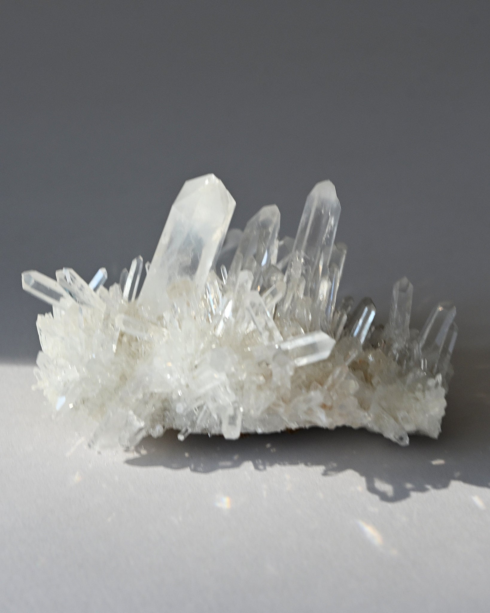 Lemurian Quartz Cluster 4in