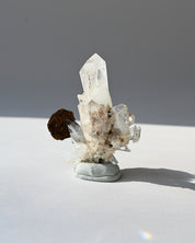 Twin Lemurian Quartz w Siderite
