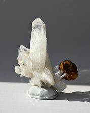 Twin Lemurian Quartz w Siderite