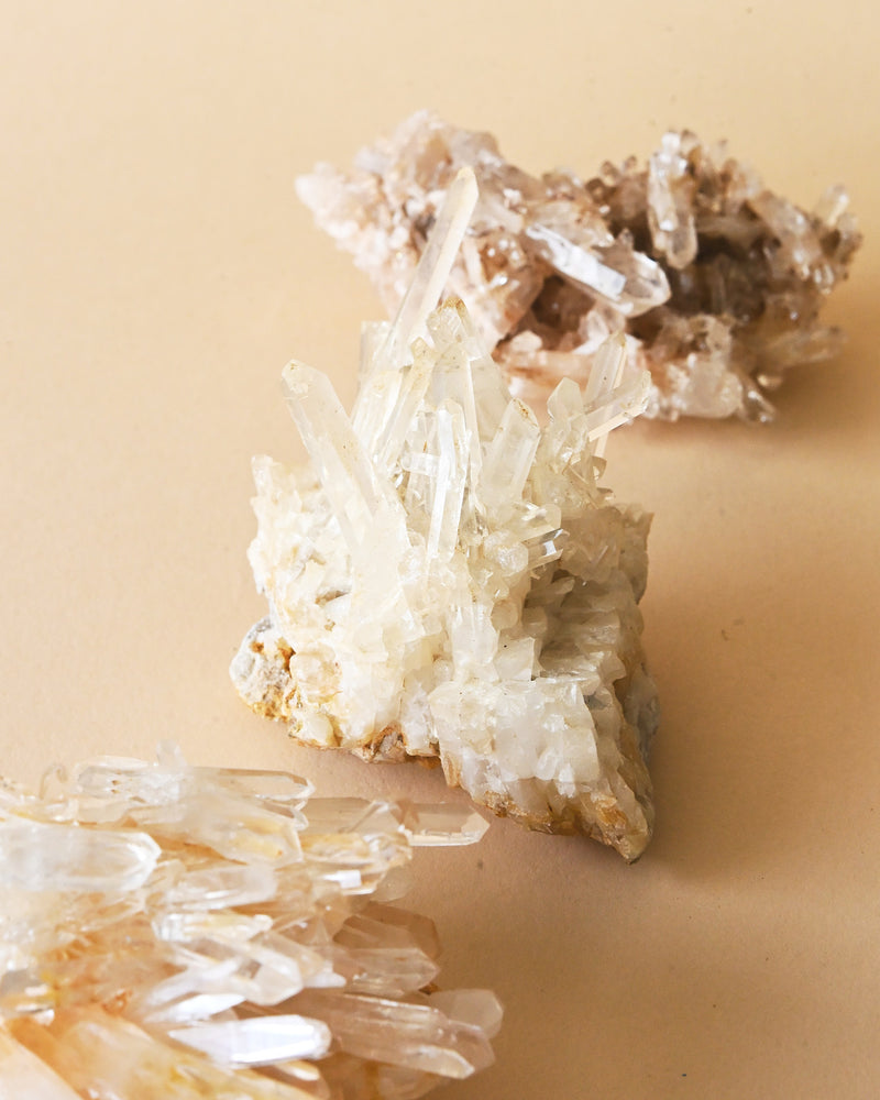 Mini Golden Lemurian Quartz Cluster