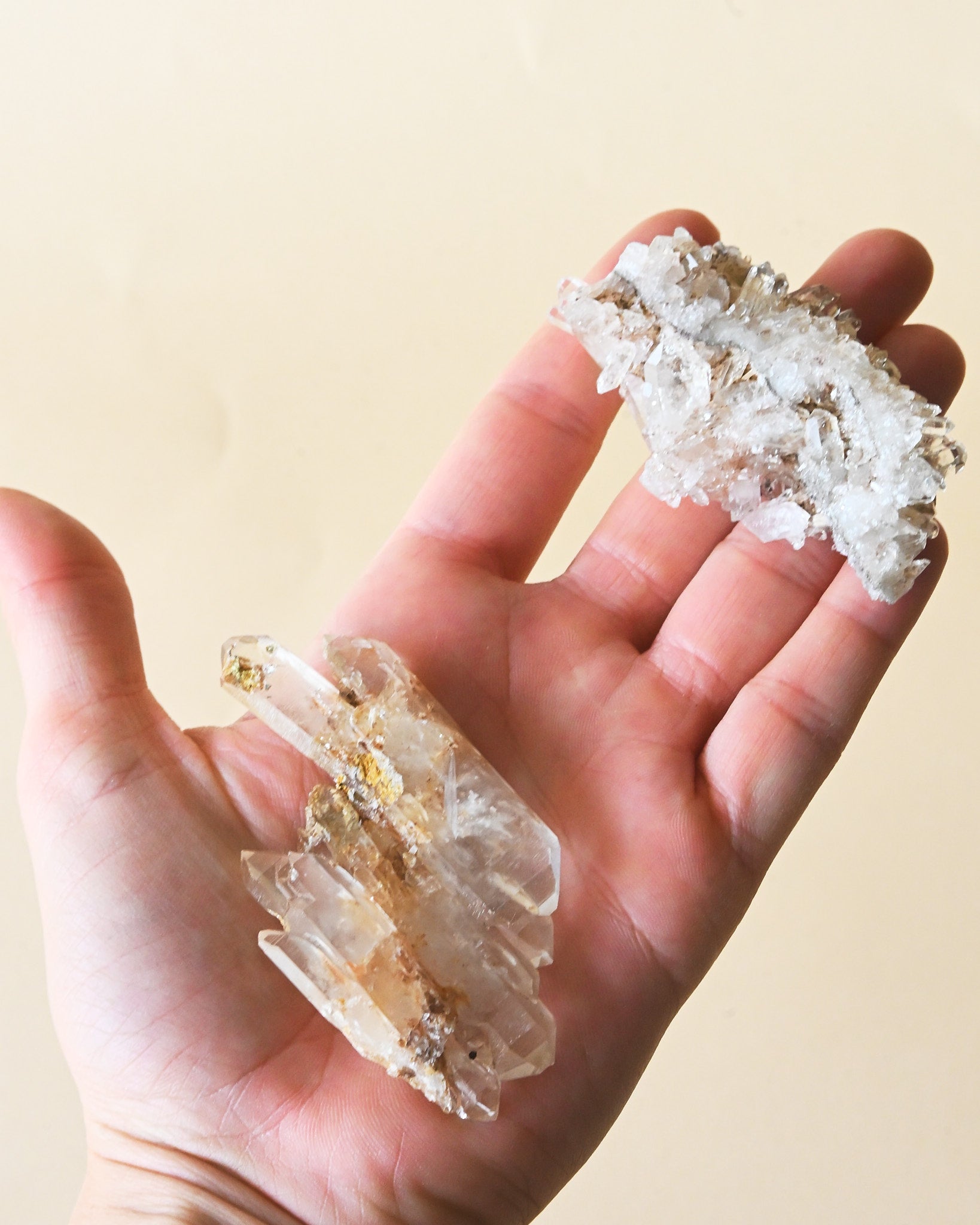 Mini Golden Lemurian Quartz Cluster