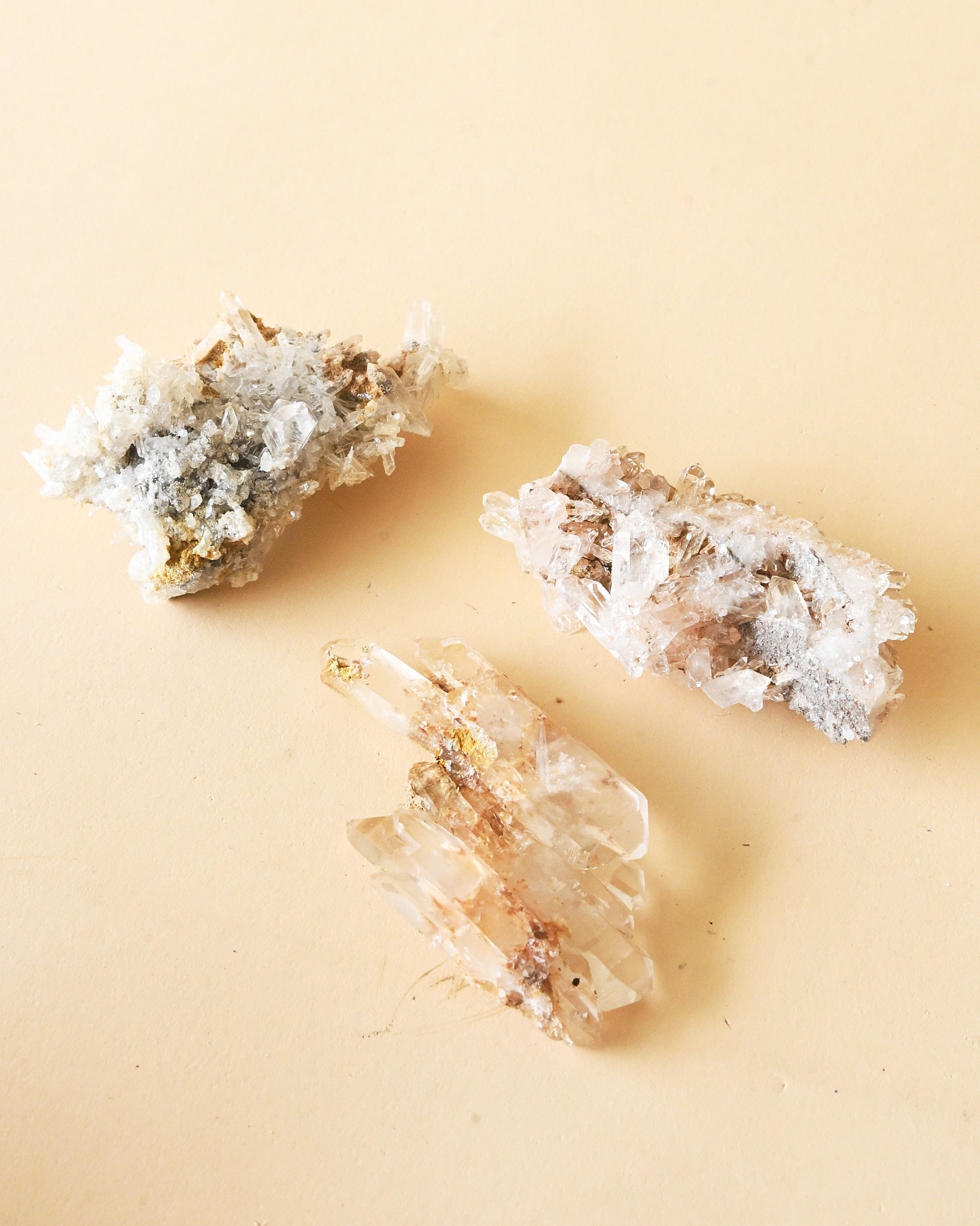 Mini Golden Lemurian Quartz Cluster