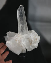 Lemurian Quartz Cluster on Stand