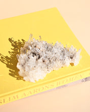 Colombian Lemurian Quartz Cluster 7in - clear quartz crystal cluster specimen scale view