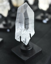 Polished Lemurian Quartz Specimen on Stand – Brazil