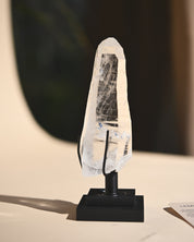 Lemurian Quartz Cluster on Stand 5in