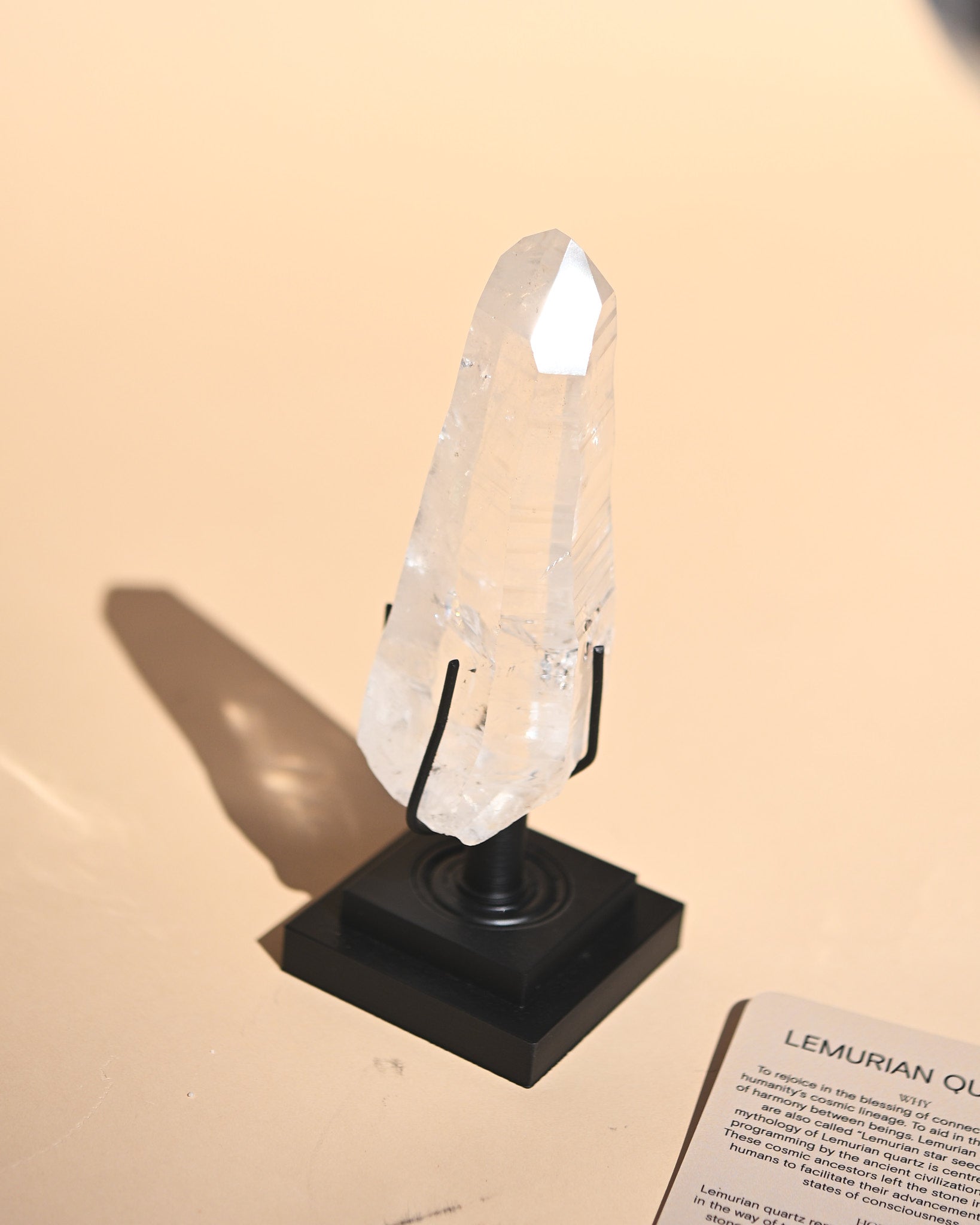 Lemurian Quartz Cluster on Stand 5in