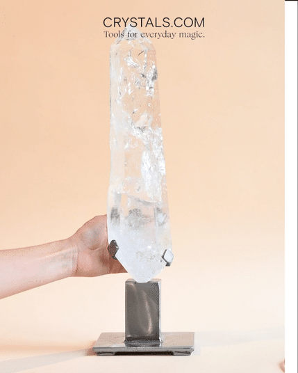 rare big lemurian quartz crystal 