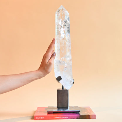 rare big lemurian quartz crystal 