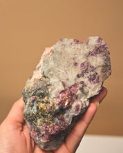Natural Rough Lepidolite + Watermelon Tourmaline