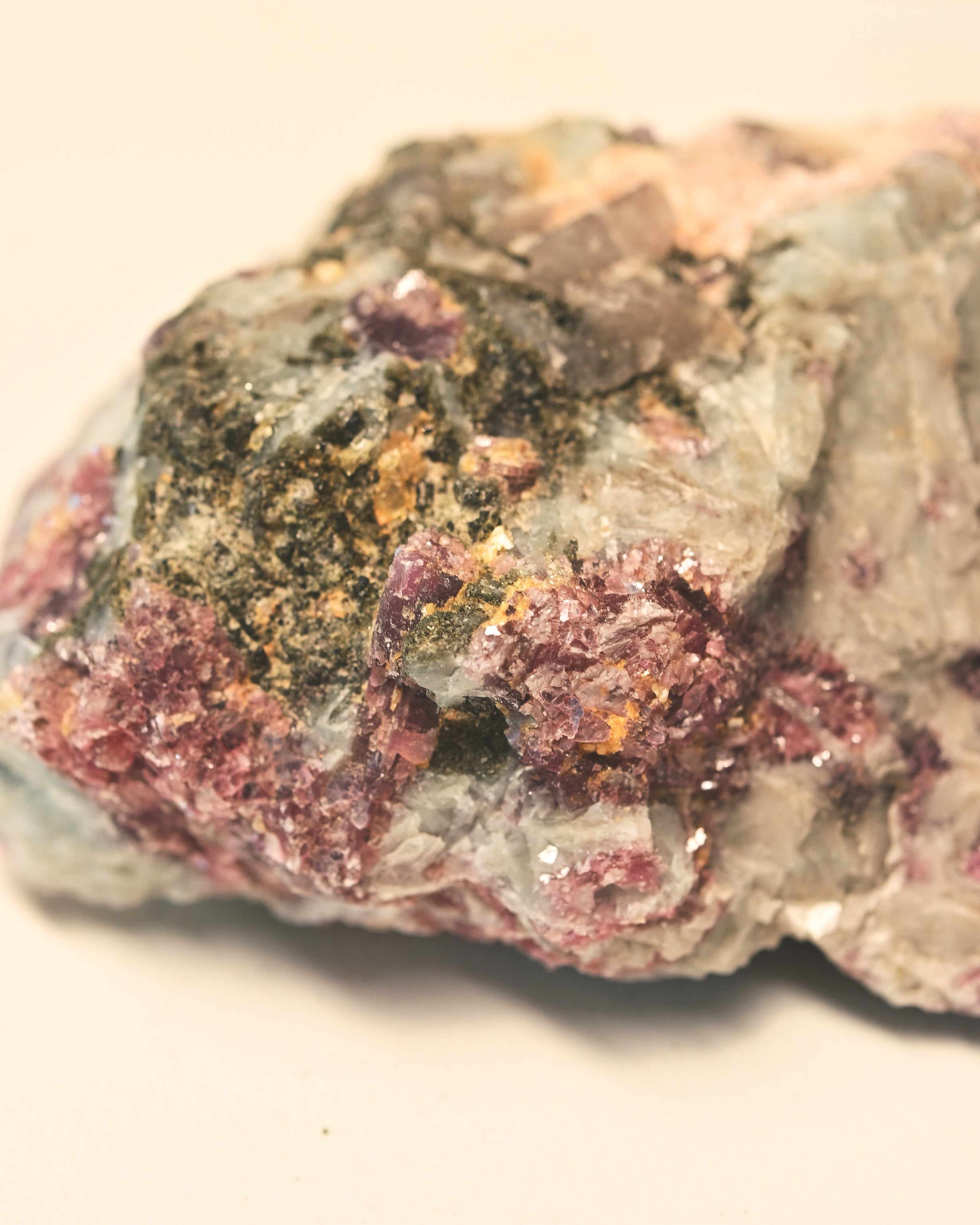 Natural Rough Lepidolite + Watermelon Tourmaline