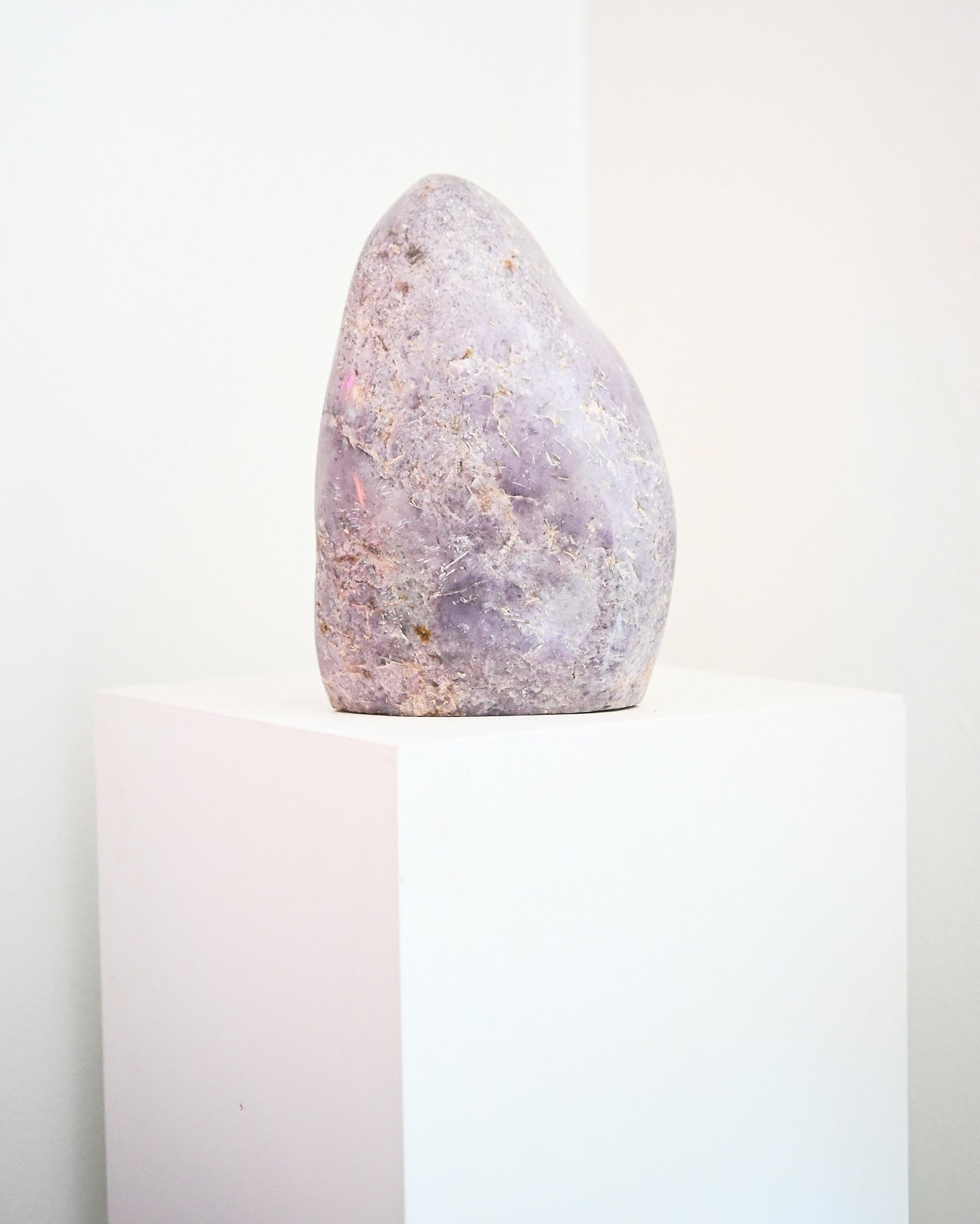Lepidolite Freeform 17.5 lbs Side View - Crystals.com