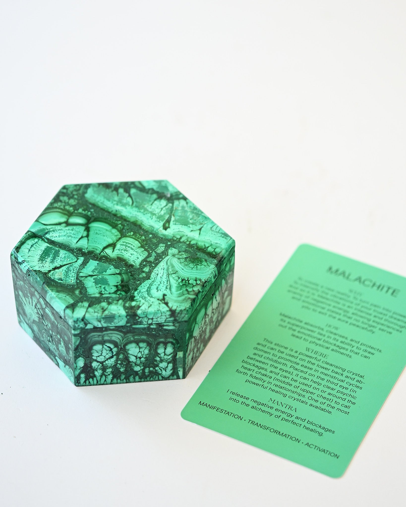 Handcrafted Malachite Box