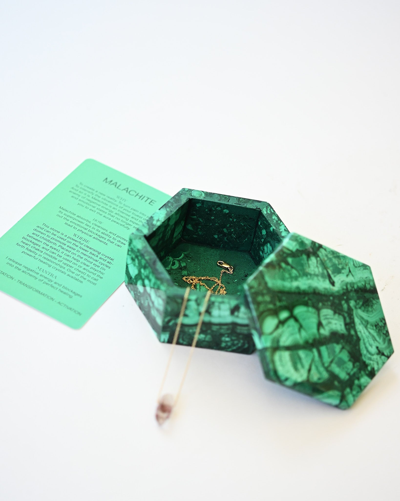 Handcrafted Malachite Box