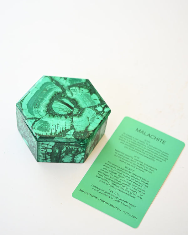 Handcrafted Malachite Box
