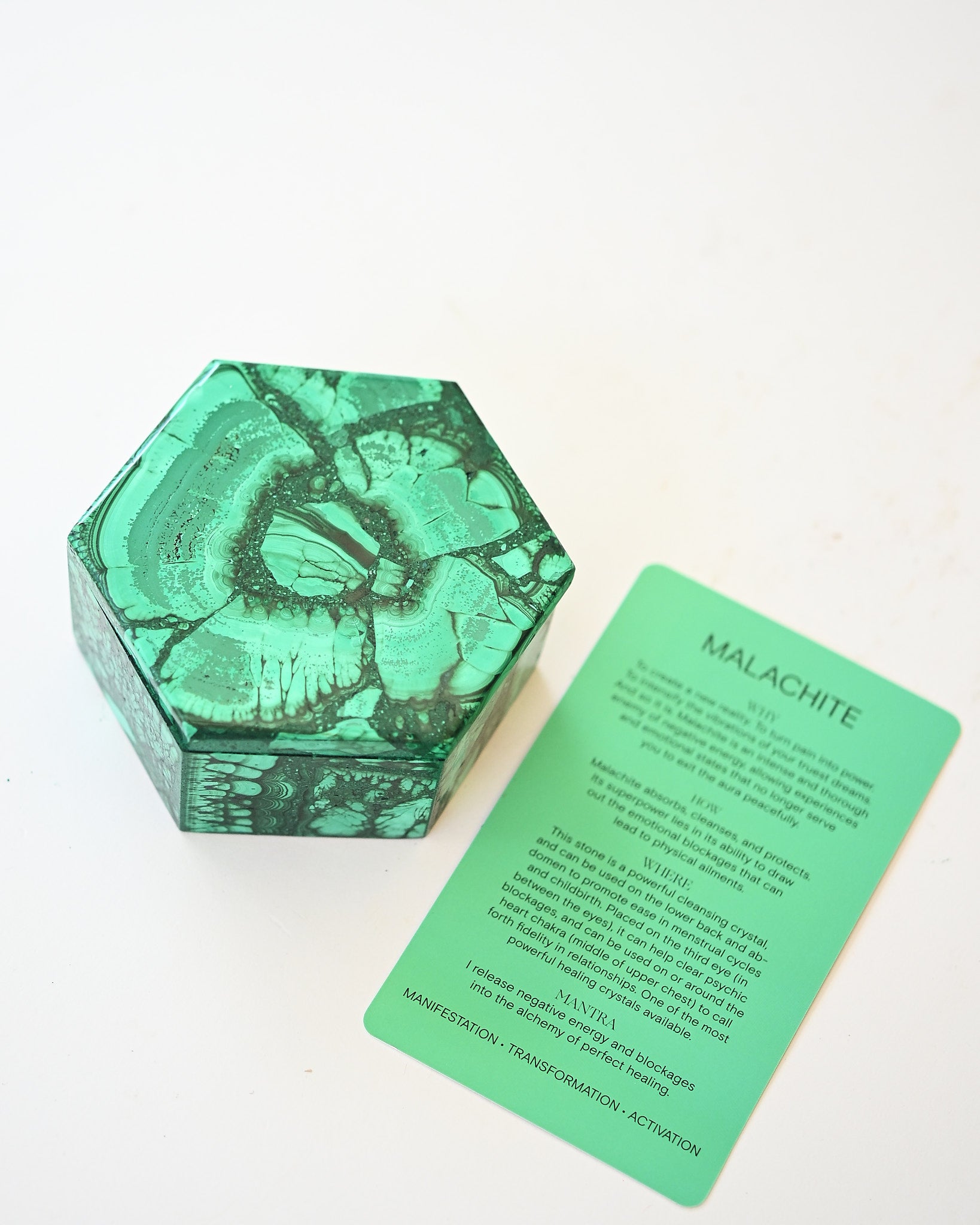 Handcrafted Malachite Box
