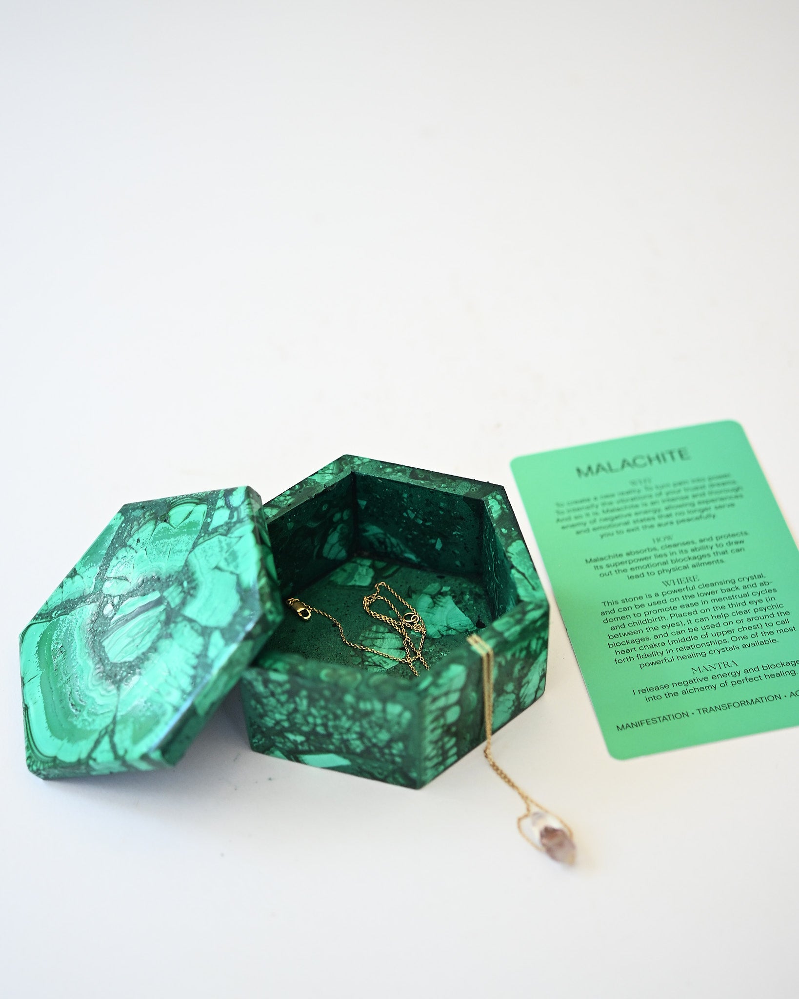 Handcrafted Malachite Box