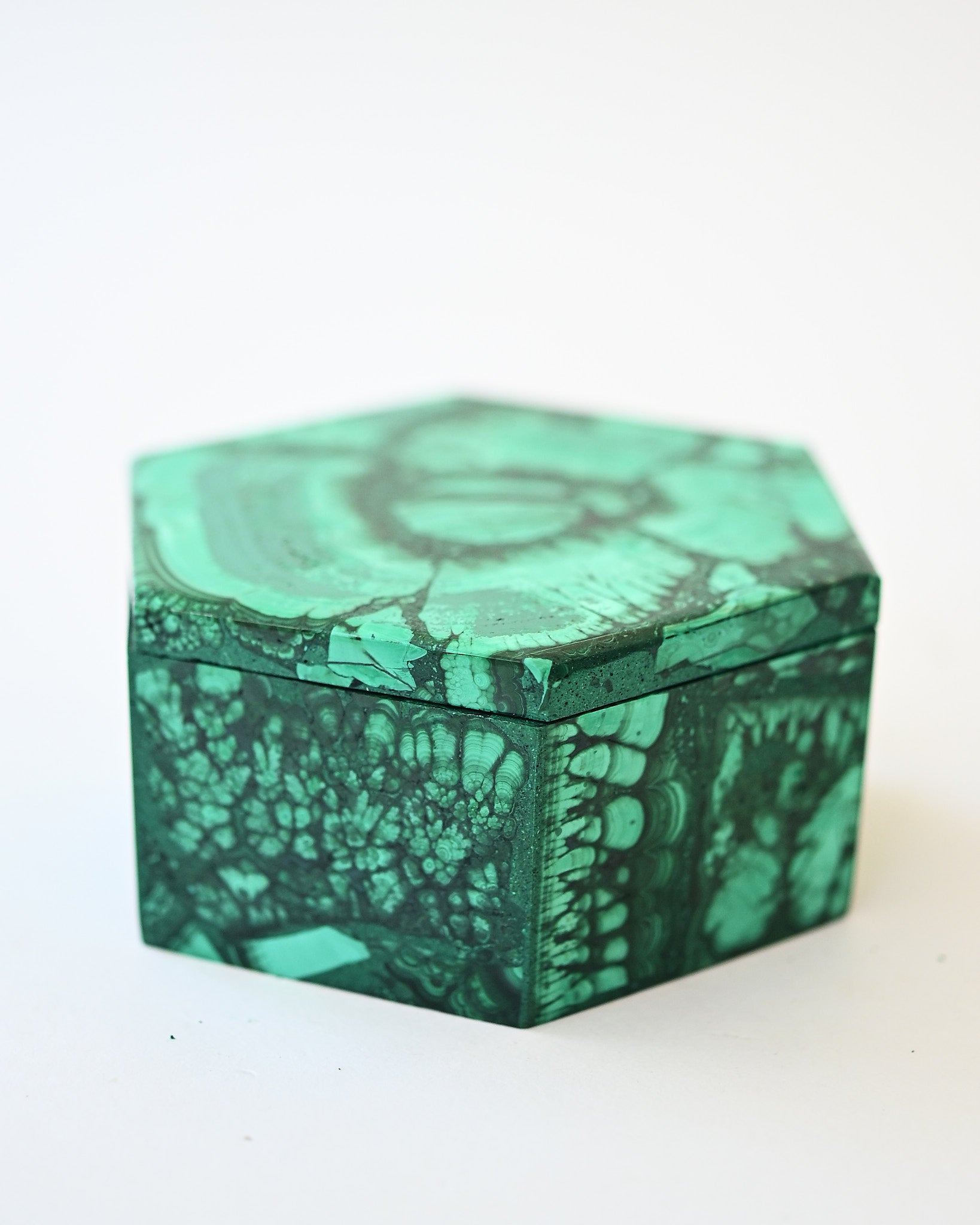 Handcrafted Malachite Box
