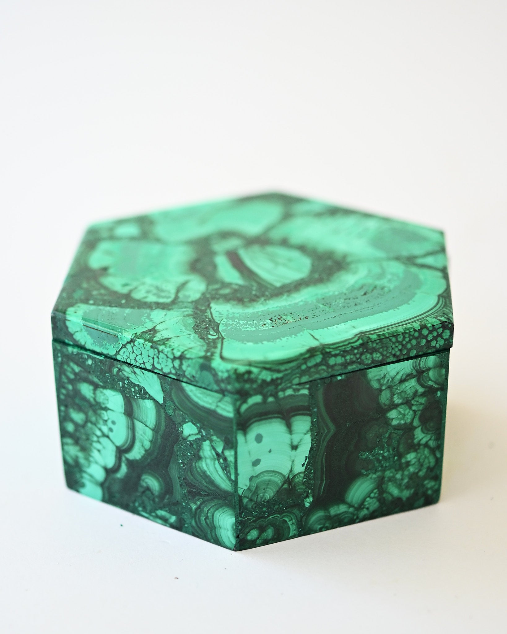 Handcrafted Malachite Box