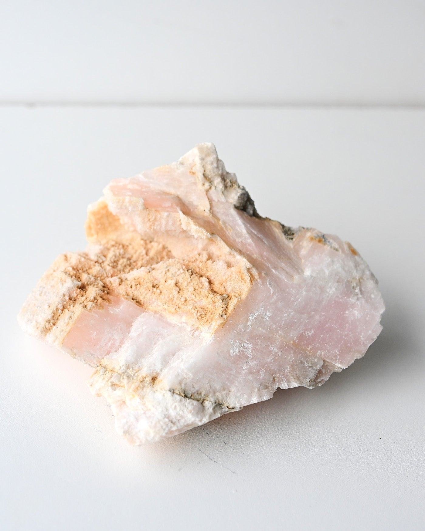 Manganoan calcite with pyrite back angle