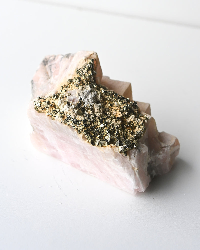 Mangano Calcite with Pyrite - Peru (2.9 lbs)
