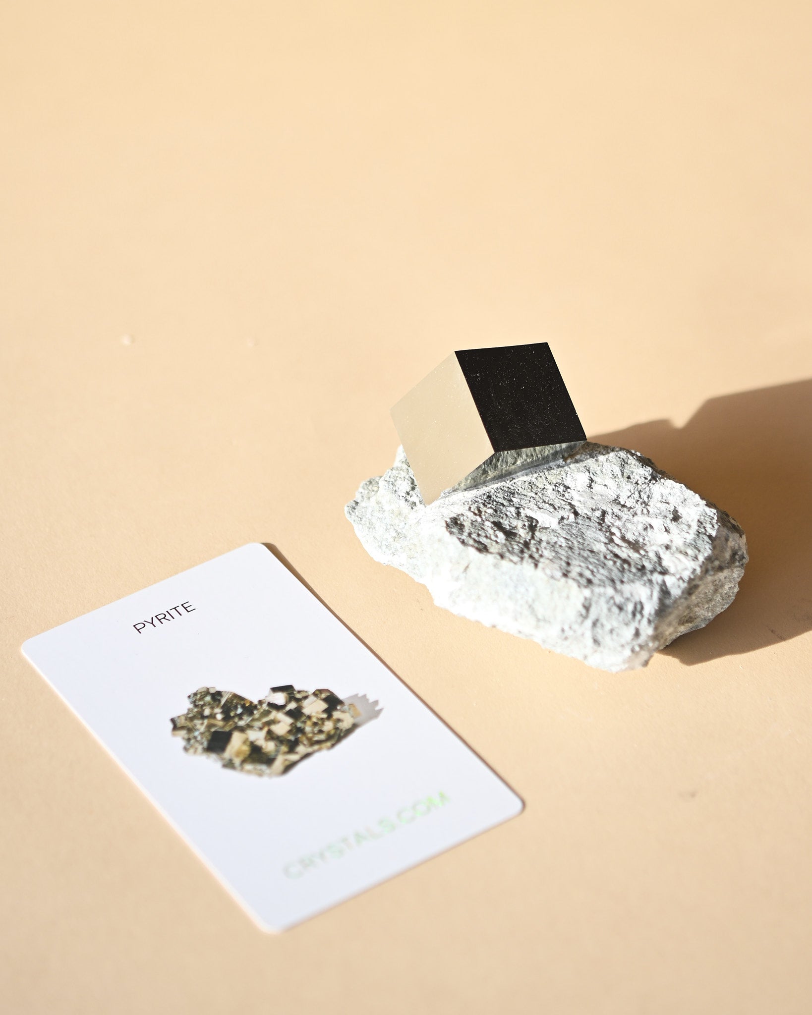 Pyrite Cube on Matrix 1.3lbs No. 567 - pyrite crystal rough natural for sale at Crystals.com