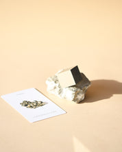 Pyrite Cube on Matrix 1.3lbs - pyrite crystal rough natural view 8