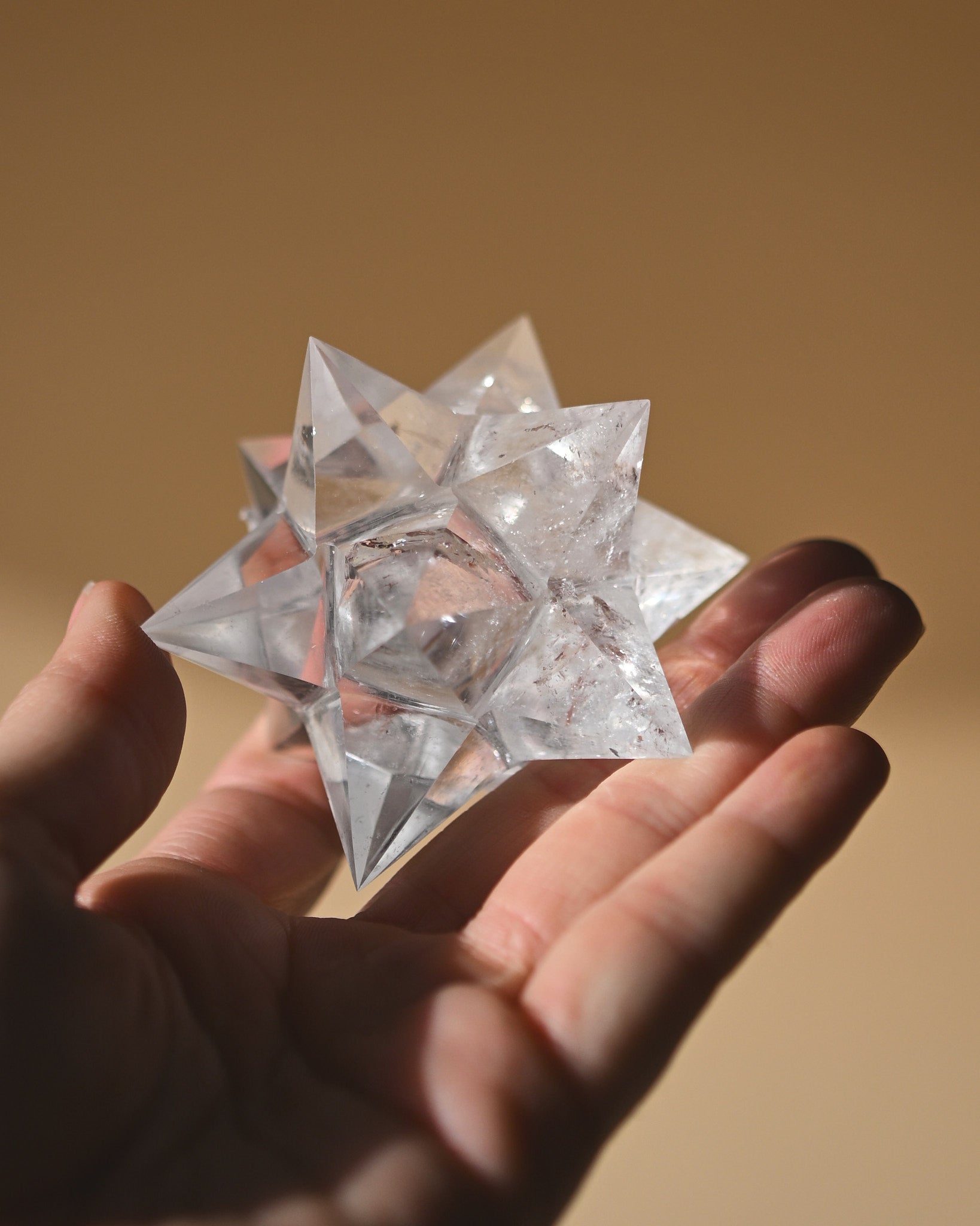 Clear Quartz Merkaba Star