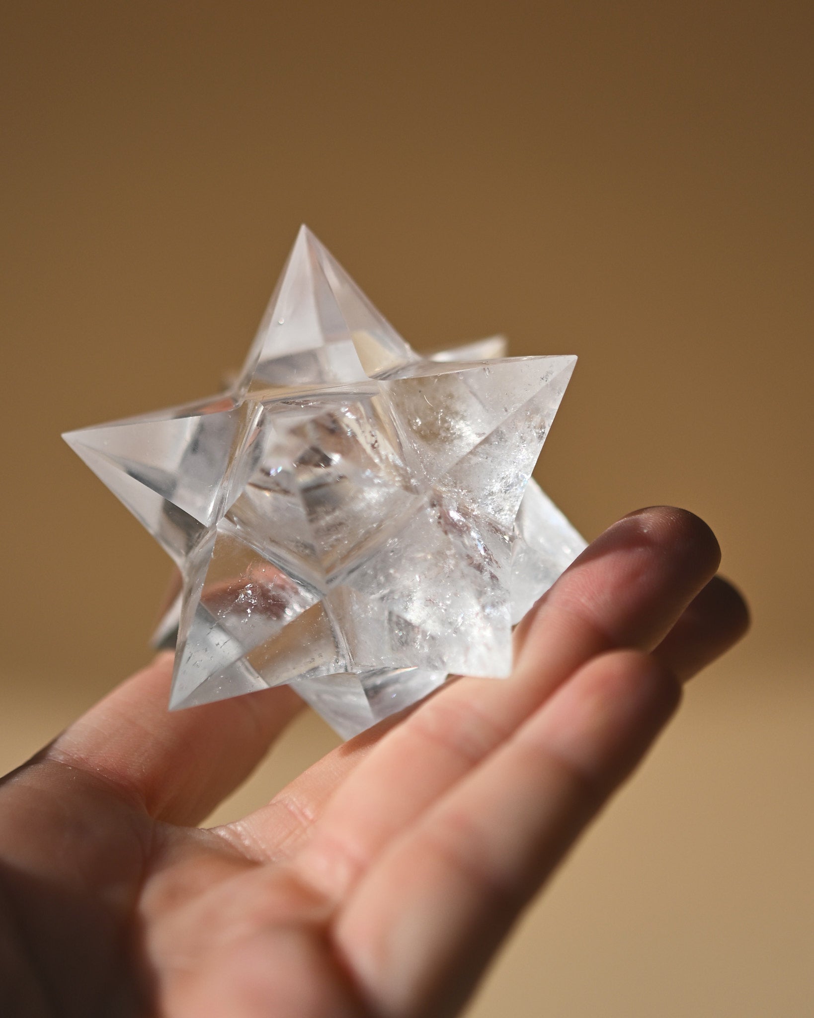 Clear Quartz Merkaba Star