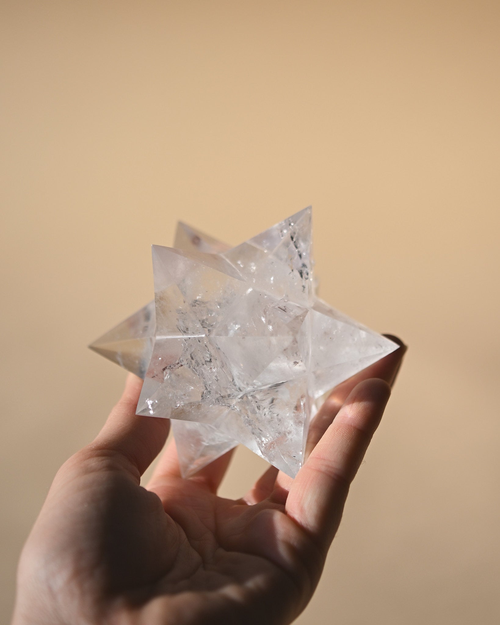 Clear Quartz Merkaba Star