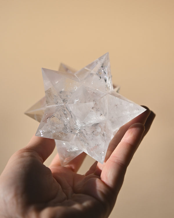 Clear Quartz Merkaba Star