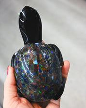 Mexican Opal Obsidian Turtle Carving