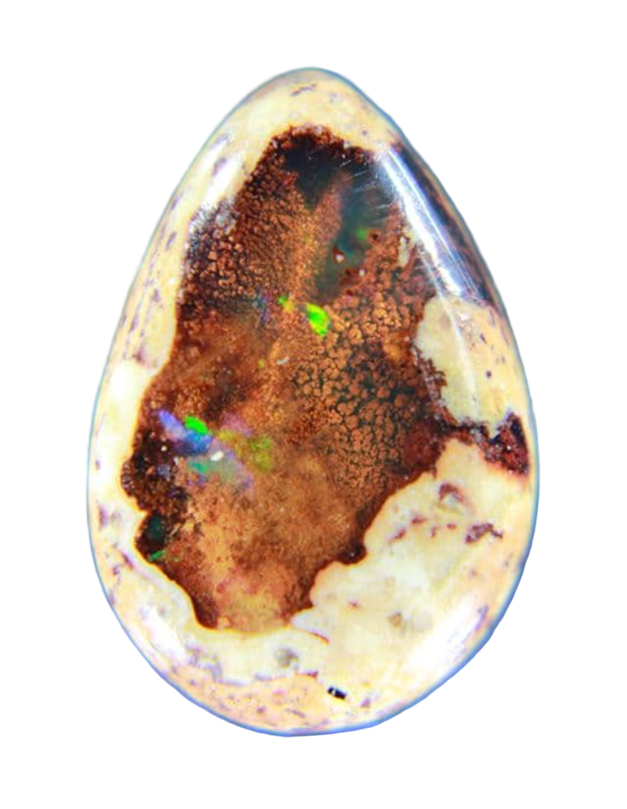Fire Opal crystal — Orange, red, yellow specimen, Amorphous crystal system