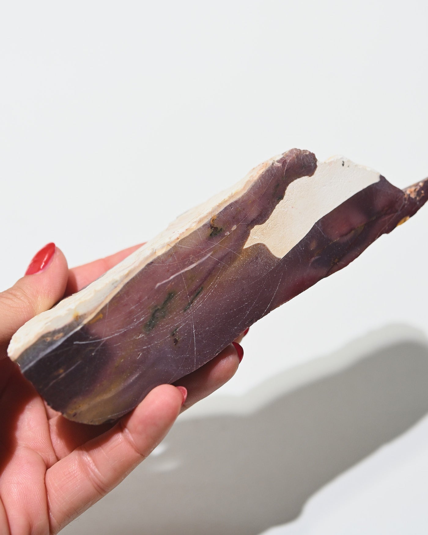 Mookaite jasper slab 268g alternate view