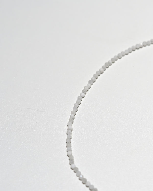 Moonstone Necklace - 3mm faceted beads