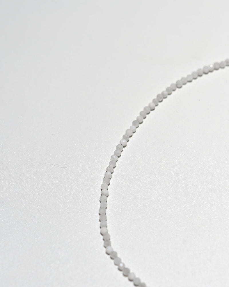 Moonstone Necklace - 3mm faceted beads
