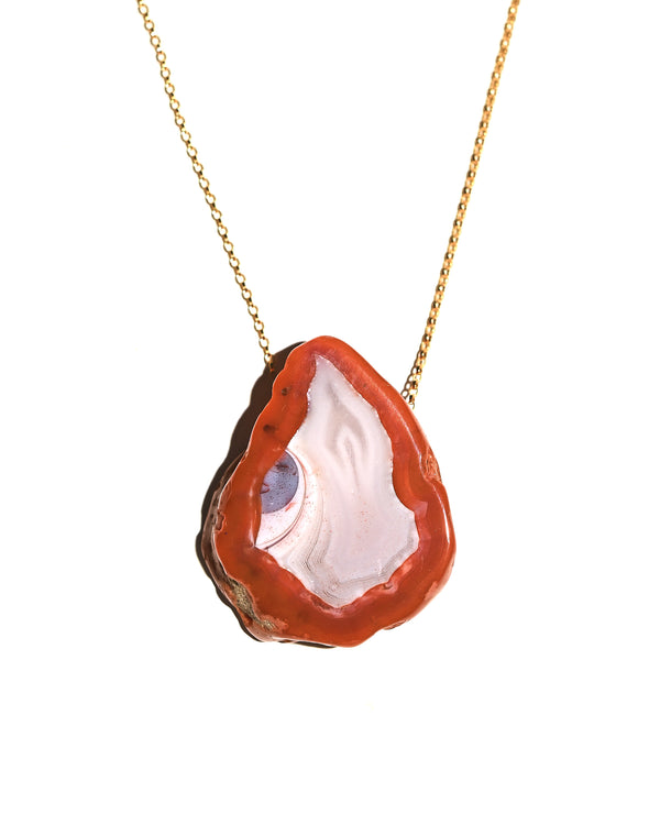 One-of-a-Kind Red Agate Necklace
