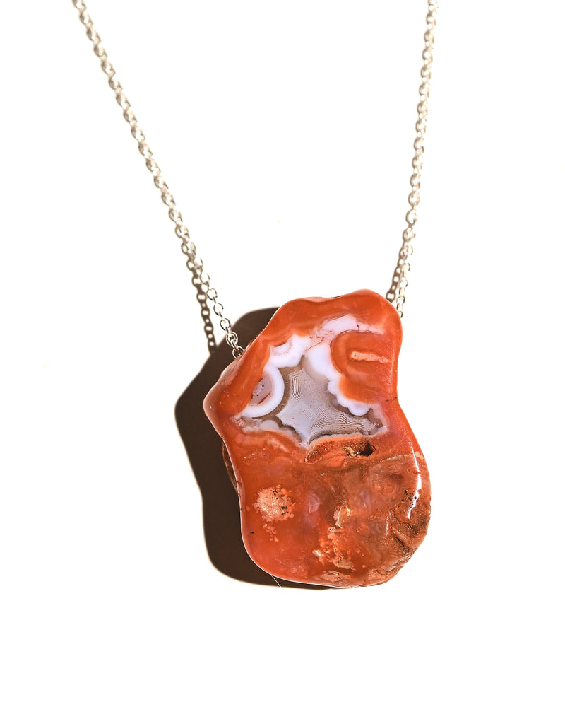 One-of-a-Kind Red Agate Necklace