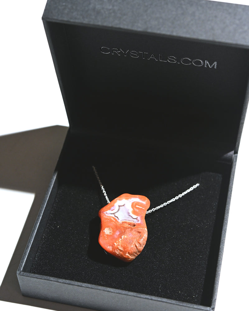 One-of-a-Kind Red Agate Necklace